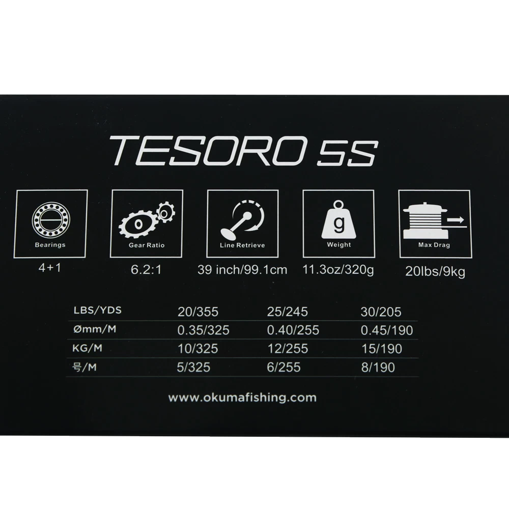 Okuma Tesoro TSR-5S High Speed Star Drag OH Boat Reel 4 Okuma Tesoro TSR-5S High Speed Star Drag OH Boat Reel - Image 2