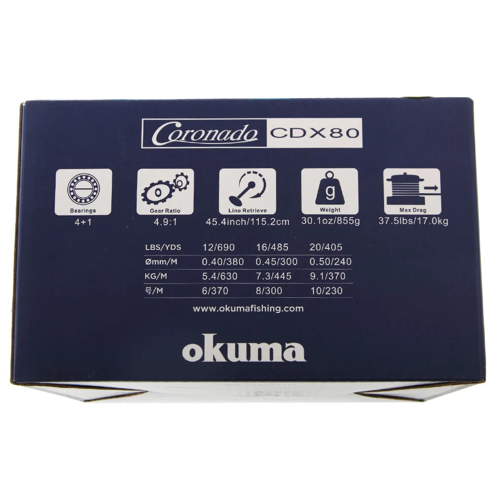 Okuma Coronado CDX 80 Baitfeeder Reel 4 Okuma Coronado CDX 80 Baitfeeder Reel - Image 2