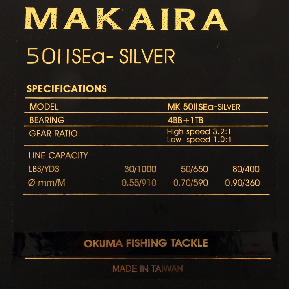 Okuma Makaira 50 2-Speed Open Top Game Reel Silver 4 Okuma Makaira 50 2-Speed Open Top Game Reel Silver - Image 2