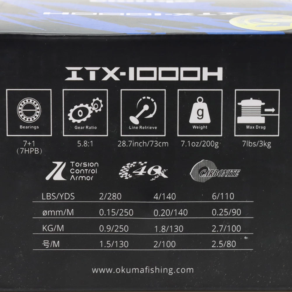 Okuma ITX Carbon 1000H Spinning Reel 4 Okuma ITX Carbon 1000H Spinning Reel - Image 2
