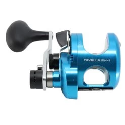 Okuma Cavalla 12 Narrow 2-Speed Lever Drag OH Boat Reel Blue -Okuma 190905 9 n