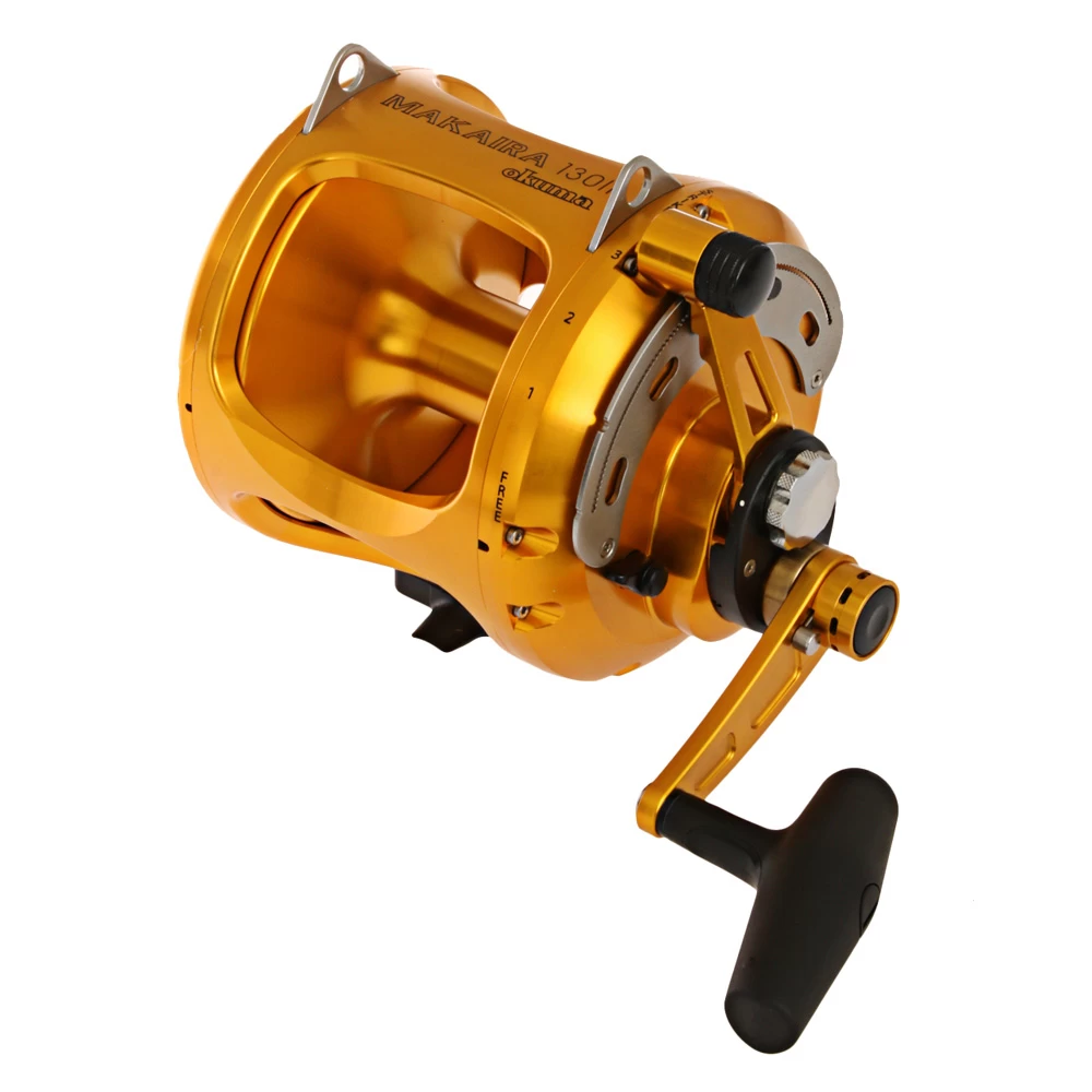 Okuma Makaira Gold 130W 2-Speed Game Combo 7ft 7in 60kg 2pc 2 Okuma Makaira Gold 130W 2-Speed Game Combo 7ft 7in 60kg 2pc