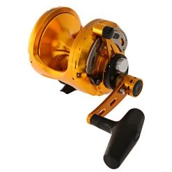 Okuma Makaira 50 2-Speed Open Top Reel Gold -Okuma 98754 5 n 1