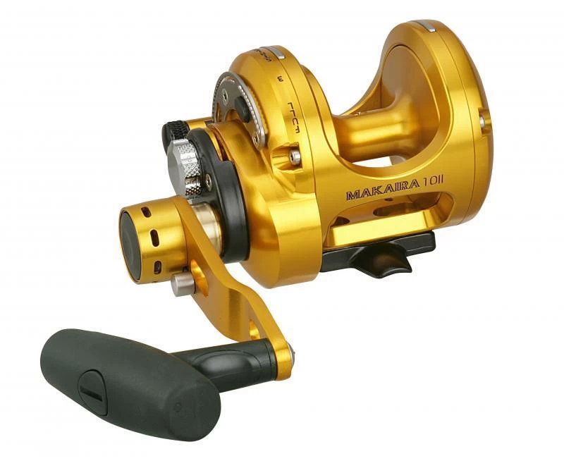 Okuma Makaira 10II SEa 2-Speed Lever Drag Reel Gold 3 Okuma Makaira 10II SEa 2-Speed Lever Drag Reel Gold